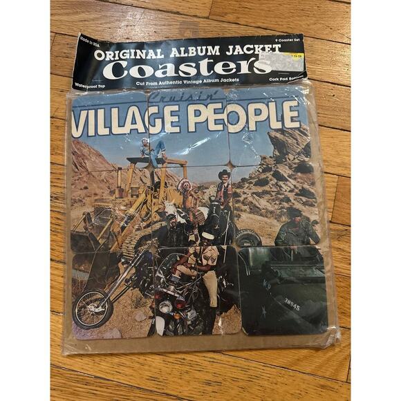 NEW Vintage Village People Band Album Jacket Coasters - Picture 1 of 3